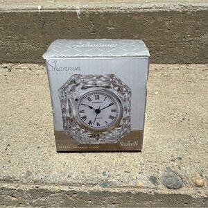 Shannon Crystal Emerald Clock by‎ Godinger- Untested